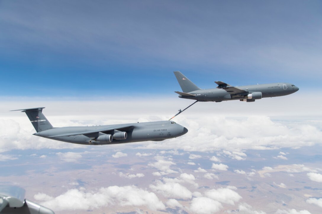 KC-46 refuels C-5