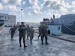 Vice Adm. Lisa Franchetti, C6F, tours the Haifa Naval Base in Israel.
