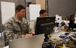 Staff Sgt. Marc Masuno from Aiea, Hawaii, and Hawaii Air Guard Cyber Mission Assurance Team works on his computer during the exercise portion, a scenario-based cyber security role-playing event, at Cyber Shield 19 at Camp Atterbury, Ind., April 16, 2019.  Cyber security is fundamental to enabling the Army’s offensive and defensive activities in order to win in and through cyberspace.