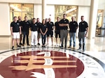 Naval Surface Warfare Center Panama City Division (NSWC PCD) employees enrolled in Florida State University Panama City’s (FSU PC) Master of Science in Systems Engineering program recently toured FSU’s Engineering Facilities in Tallahassee June 7. Touring the campus, the students posed for a group photo in the lobby at the university’s High-Performance Materials Institute. Pictured from left to right are: Payton Reid; Ron Miller; Dean Fevell; Dr. Changchun Zeng; Tommy McCroan; Tia Lilliman; Suzy Houser (NSWC PCD); Devin Ramsey (NSWC PCD); Alex Burgans (NSWC PCD); Dustin Freeburg (NSWC PCD); David Daigle (NSWC PCD); and Dr. Daniel Georgiadis.