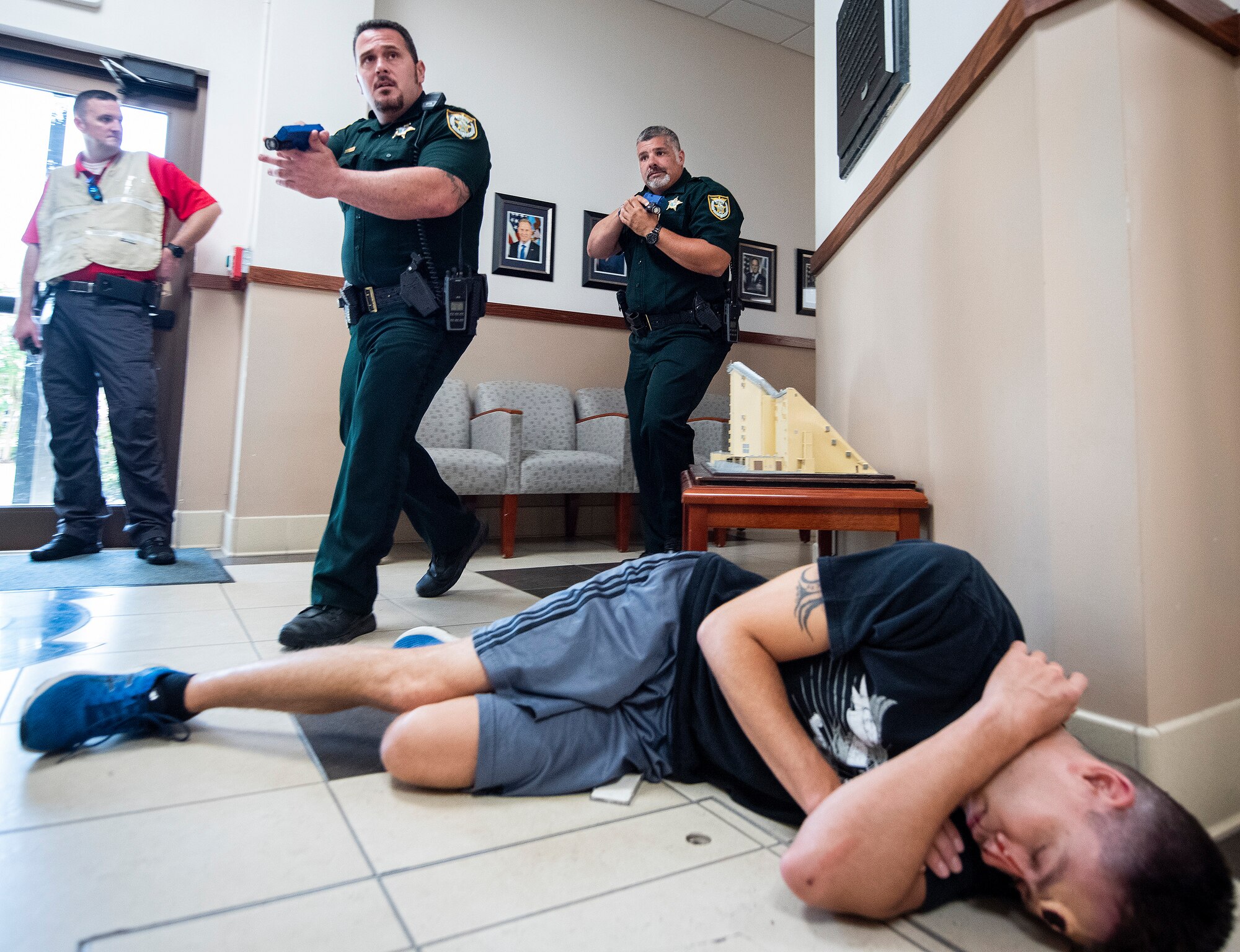 Community, base responds to remote assailant exercise