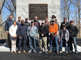 Members of U.S. Army Central’s Strategic Plans division (G5) pose for a group photo at Kings Mountain National Military Park, S.C., March 27, 2019.

The battle of Kings Mountain, October 7, 1780, was an important American victory during the Revolutionary War, as the first major patriot victory to occur after the British invasion of Charleston, SC in May 1780.