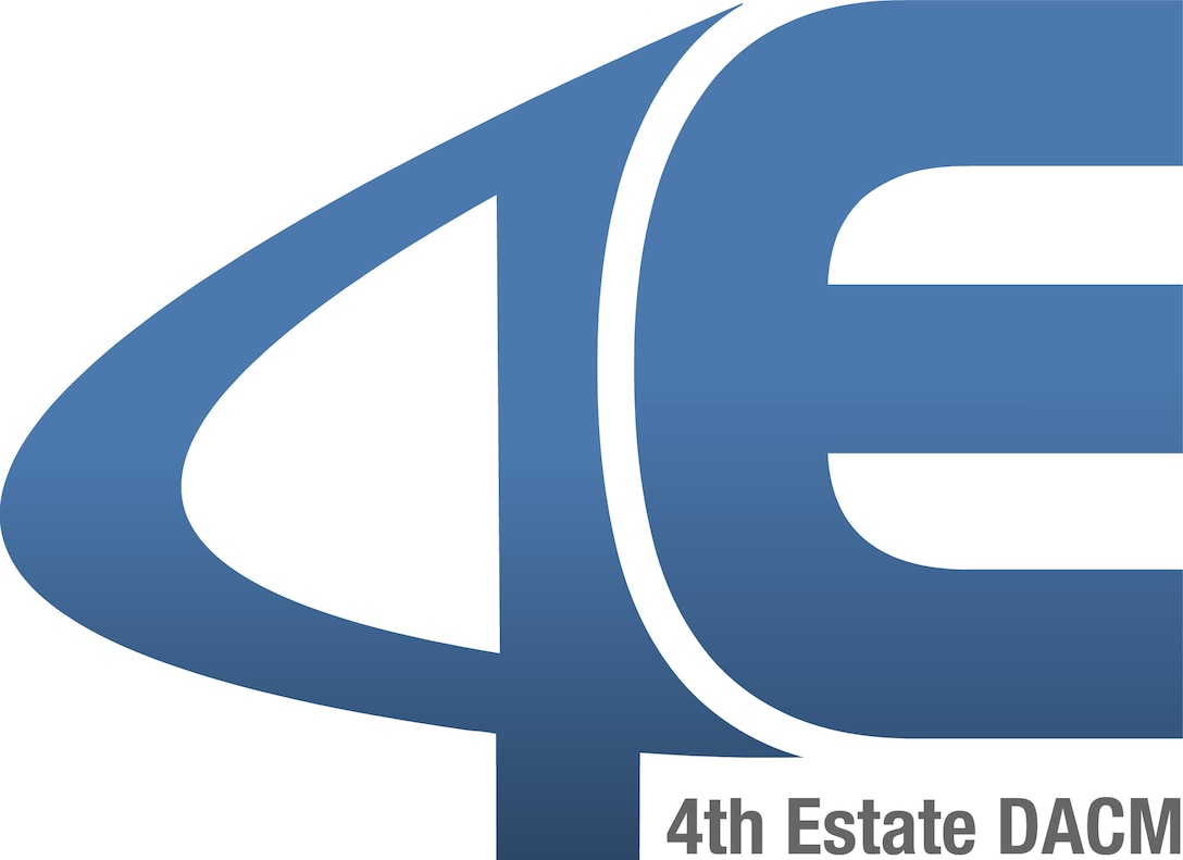 The number 4 and the letter E, with the words 4th Estate DACM underneath.