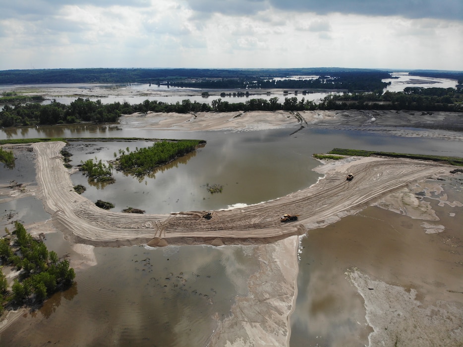 Levee L611-614  near Council Bluffs, Iowa June, 20, 2019.