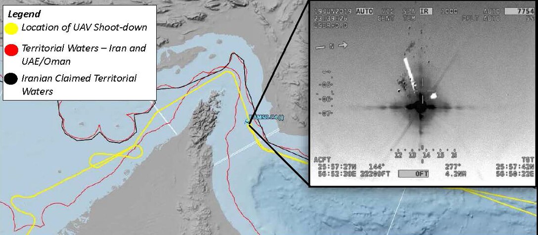 A graphic shows a map and satellite imagery of a drone.