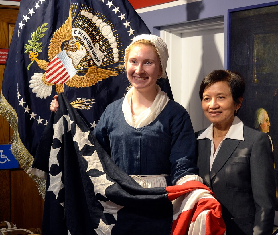 flag ladies educate betsy ross house visitors