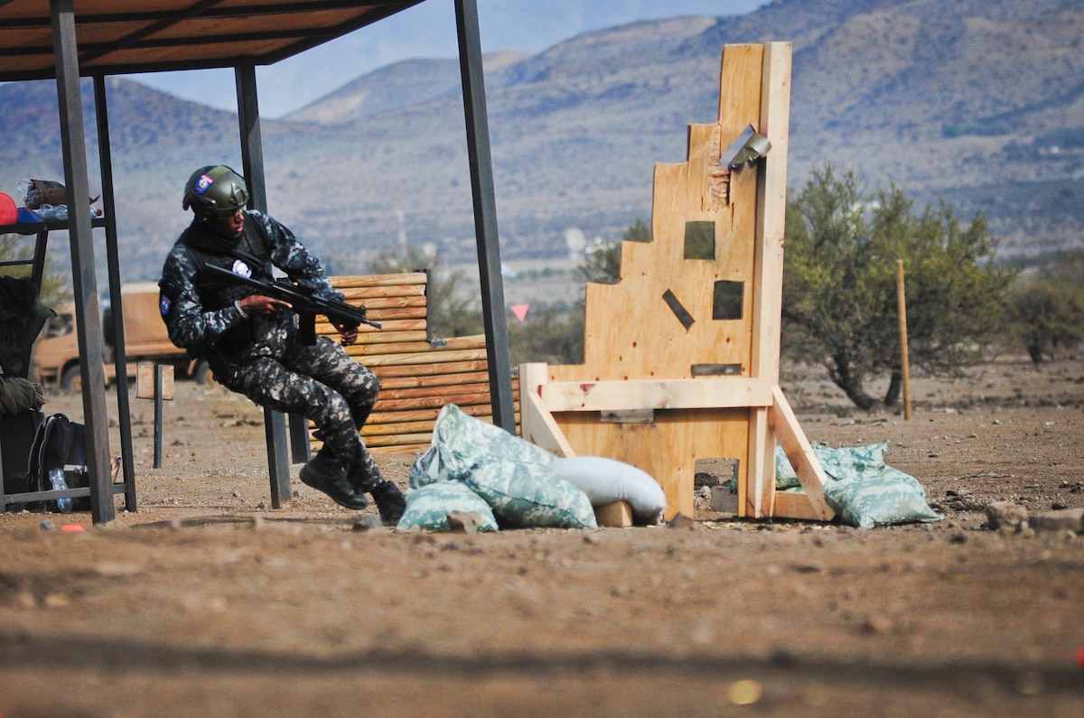 A member of the Haitian National Police took part in critical task events.