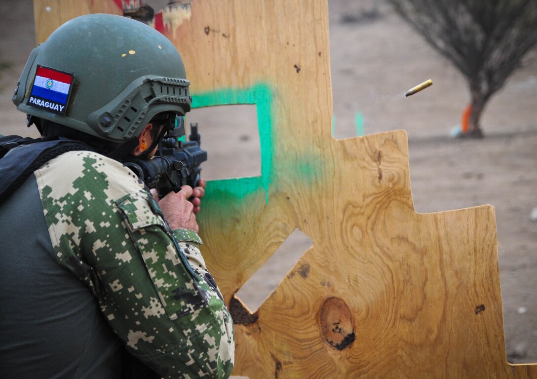 A member of the Paraguayan security forces took part in critical task events three and four.