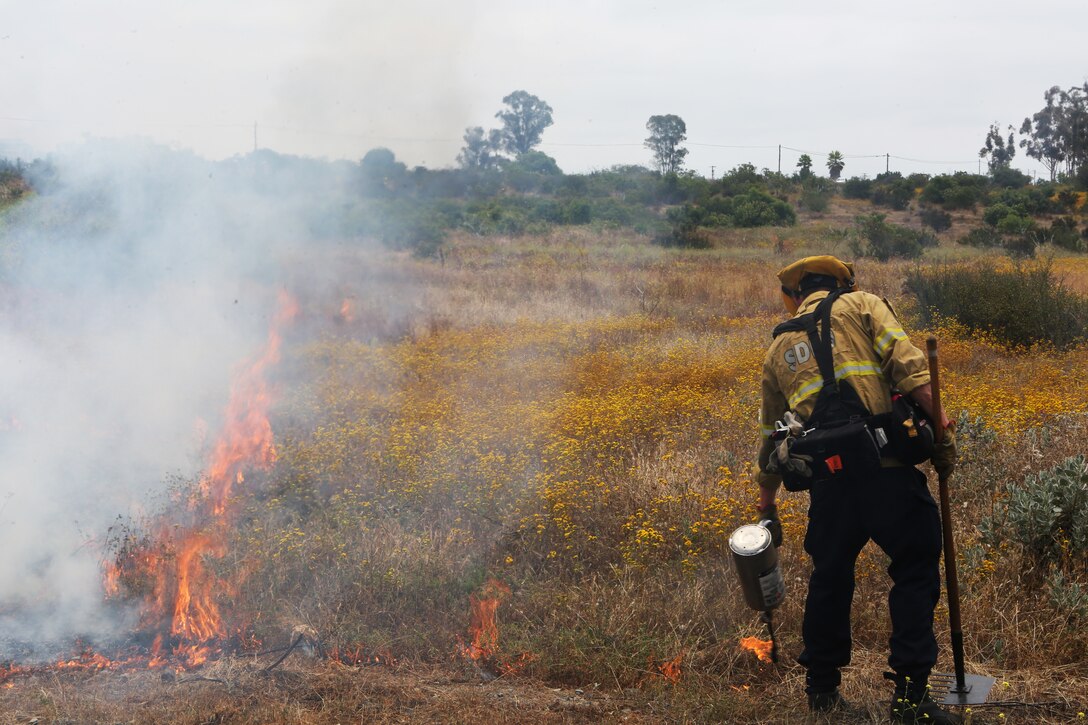 Fighting Fire with Fire! MCAS Miramar conducts controlled burns