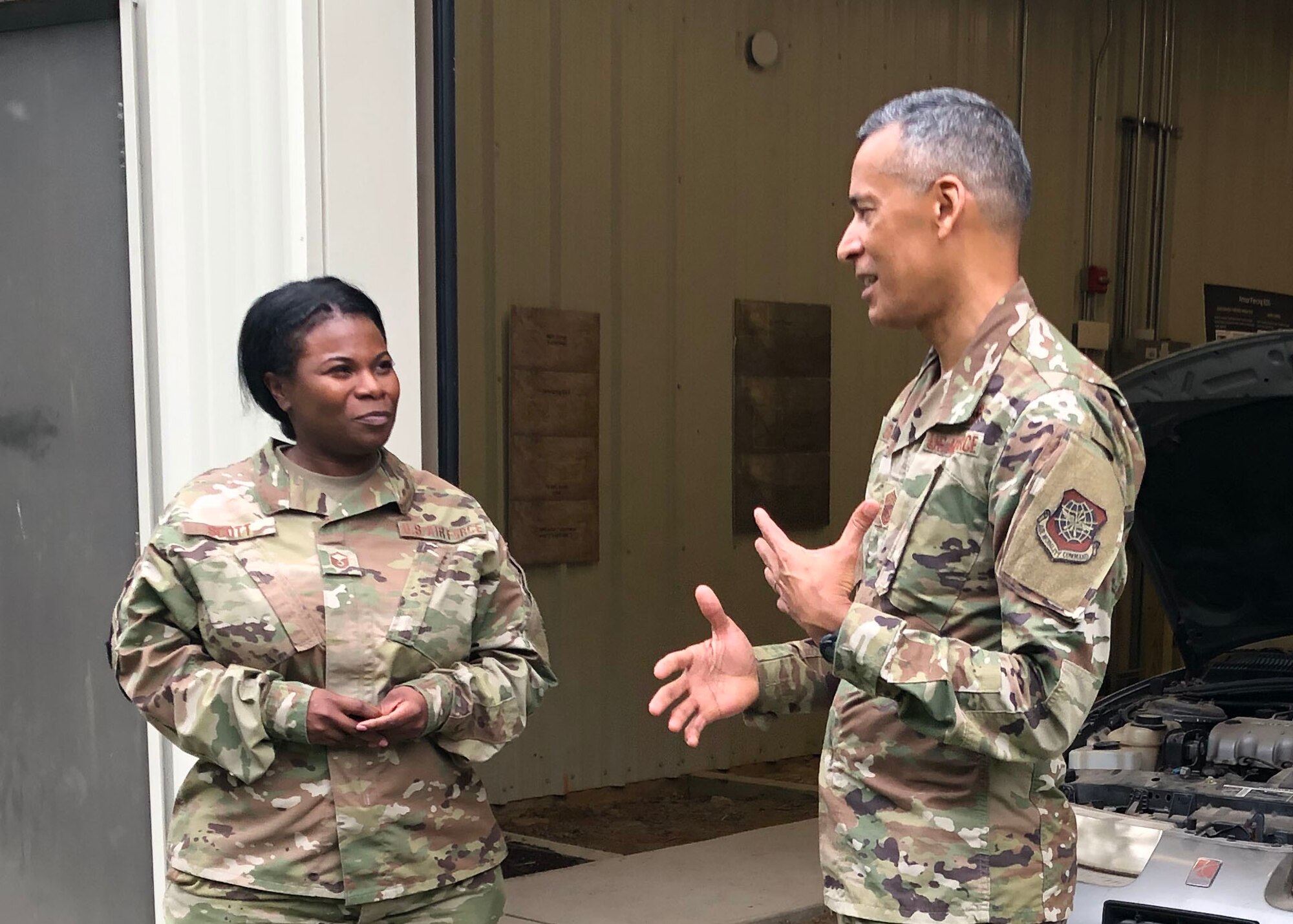 AMC command chief visits the U.S. Air Force Expeditionary Operations School