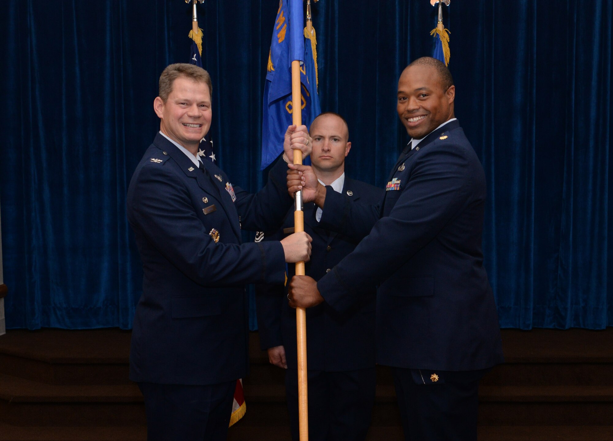 Major Nelson Mitchell took command of the 90th Comptroller Squadron during a change of command ceremony June 21, 2019 on F.E. Warren Air Force Base, Wyo.