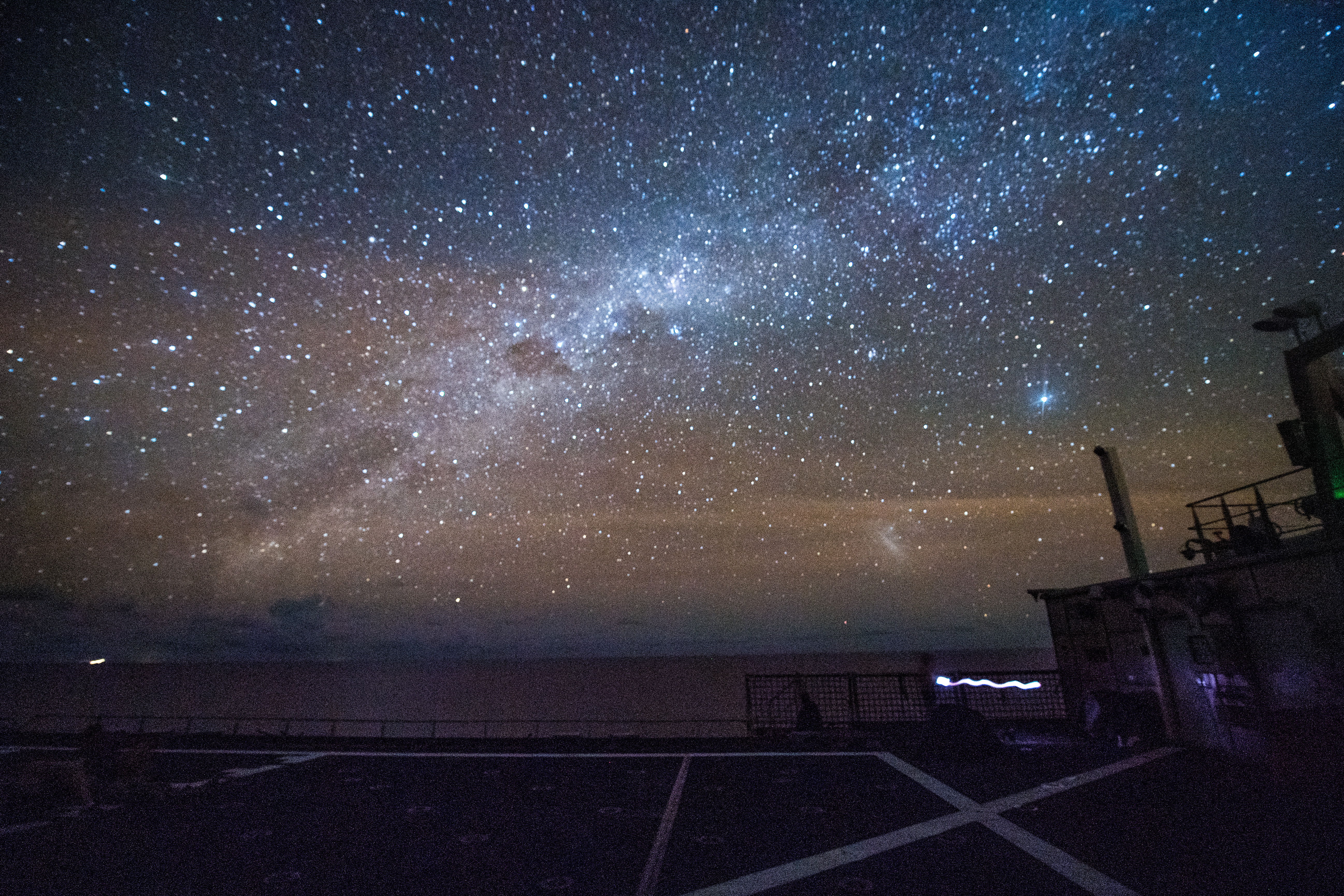 Military Sealift Command fast expeditionary transport ship USNS Fall River (T-EPF 4) transits the Java Sea. Fall River is currently deployed as part of Pacific Partnership 2019, the 14th iteration of the largest annual multinational humanitarian assistance and disaster relief preparedness mission conducted in the Indo-Pacific. (U.S. Navy photo by Mass Communication Specialist 2nd Class Nicholas Burgains)