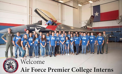 New Premier College Interns toured the 149th Fighter Wing at Joint Base San Antonio-Lackland during a three-day symposium hosted by the Air Force’s Personnel Center in San Antonio, May 29-31. The 12-week paid intern program is designed to attract full time college students who are seeking a career in Air Force Civilian Service.