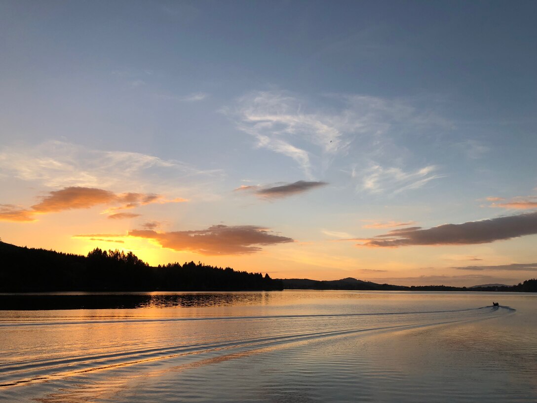 Sunset at Dexter Reservoir