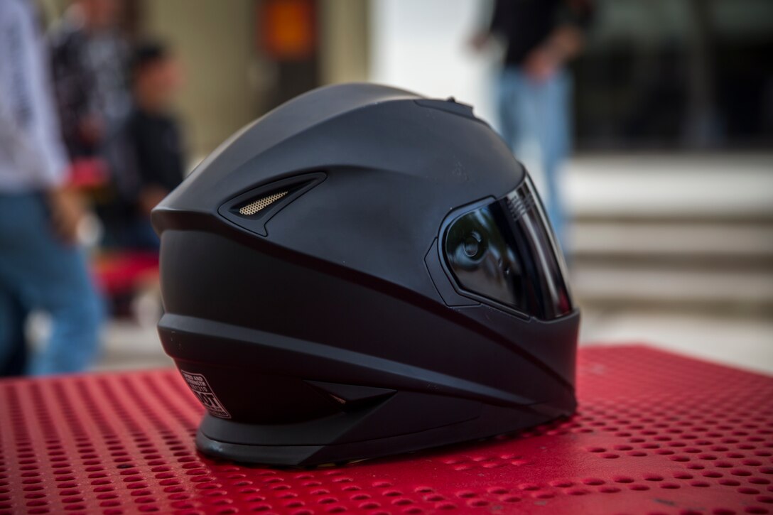 U.S. Marines with Marine Corps Air Station (MCAS) Yuma's Headquarters and Headquarters Squadron receive their monthly motorcycle safety brief at MCAS Yuma, Ariz., June 13, 2019. The Marine Corps is striving to improve the motorcycle mishap rate by ensuring all Marines have the appropriate motorcycle training.(U.S. Marine Corps photo by Lance Cpl John Hall)