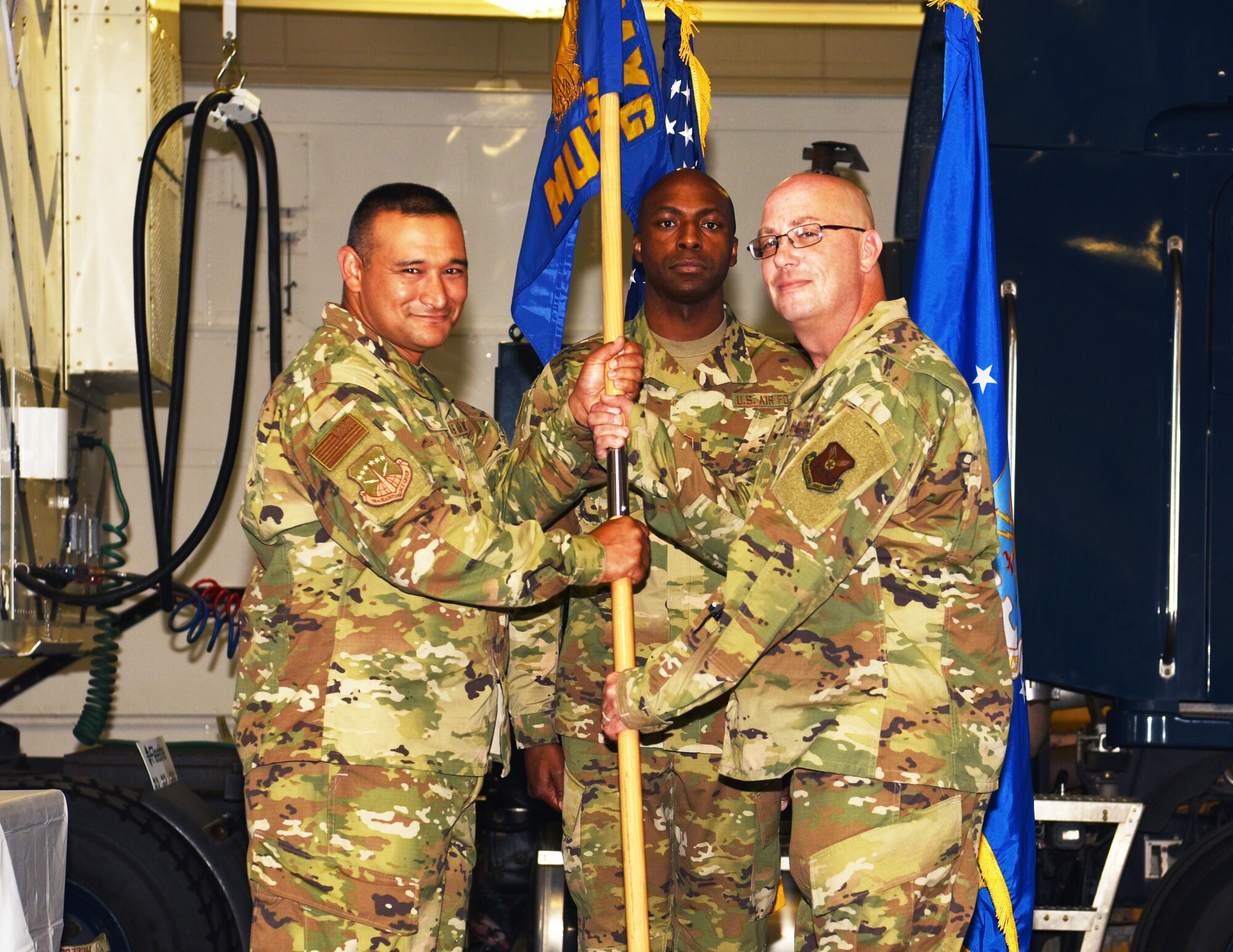 Major Claus Fasting took command of the 90th Munitions Squadron during a change of command ceremony June 25, 2019 on F.E. Warren Air Force Base, Wyo.