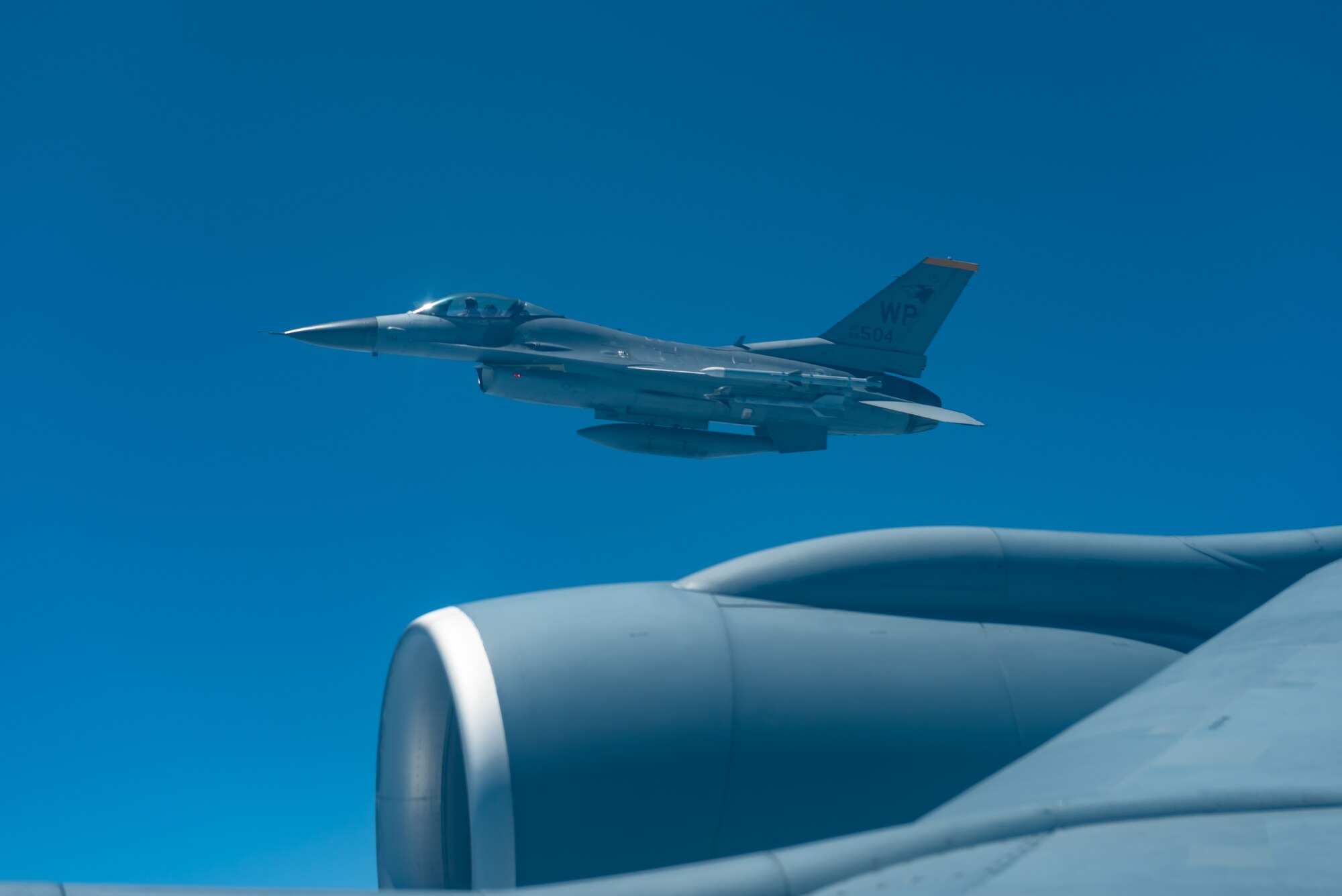 An F-16 Fighting Falcon from the 8th Fighter Wing, Kunsan Air Base, Republic of Korea, flies during a training exercise June 18, 2019. The 8th FW provides worldwide deployable forces with a sustained forward presence focused on maintaining a free-and-open Indo-Pacific. (U.S. Air Force photo by Airman 1st Class Matthew Seefeldt)