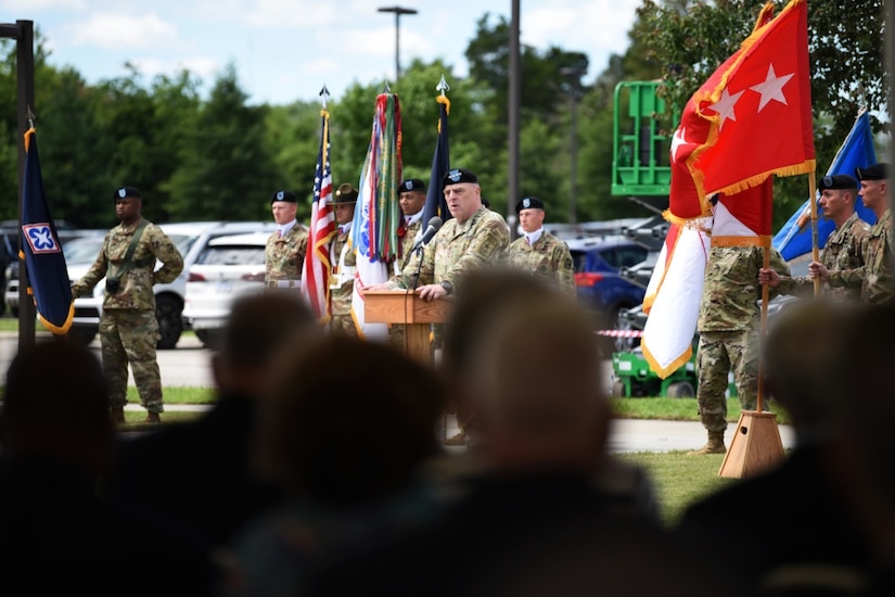 TRADOC change of command ceremony