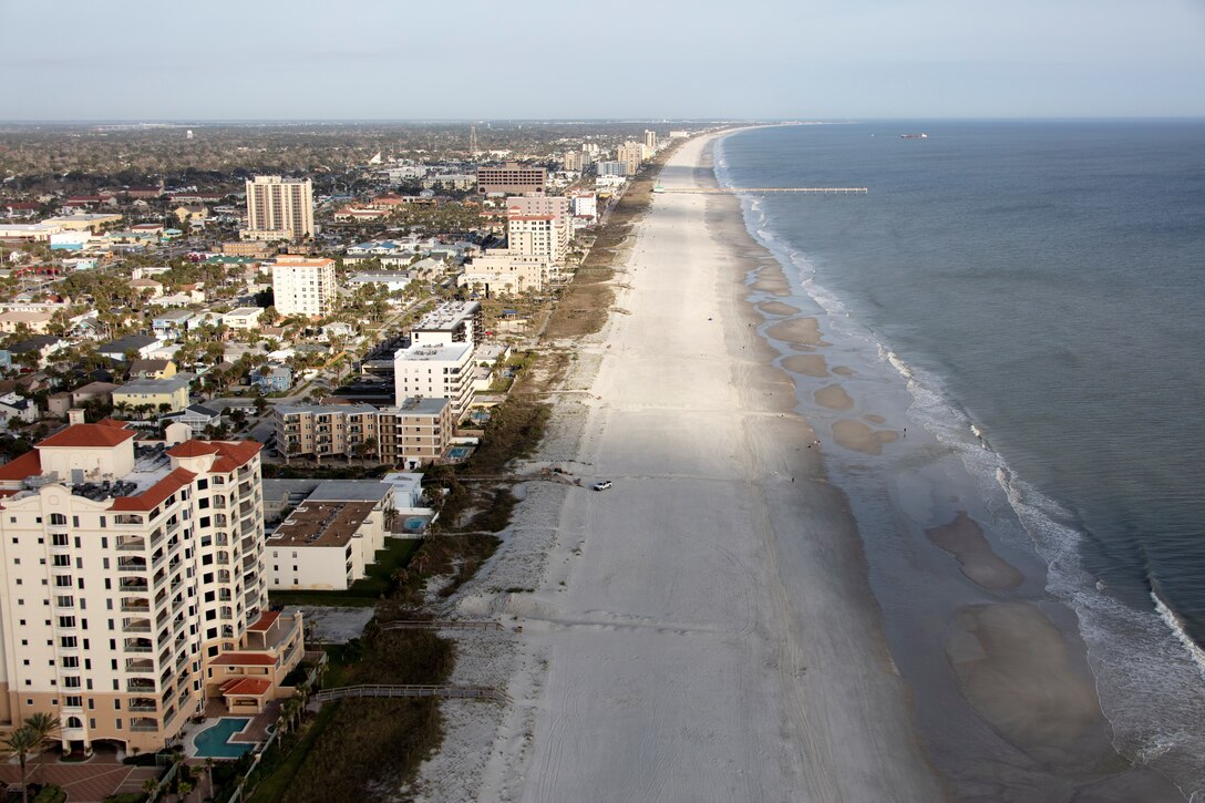 A view of the completed Duval County Shore Protection project.