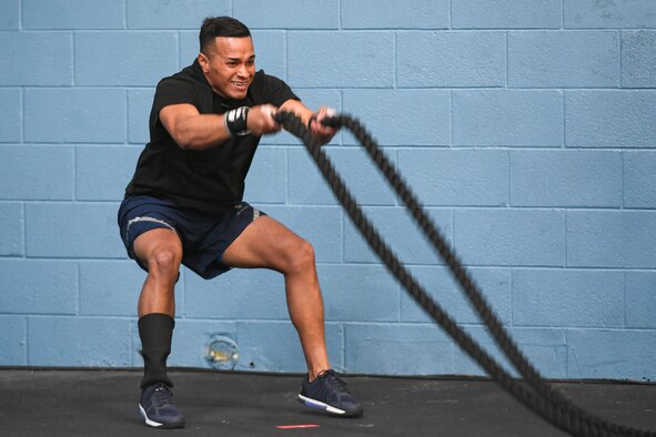 Airman 1st Class Bryan Lira Ayala competes in the Alpha Warrior Western Regional Competition June 21, 2019, at Hill Air Force Base, Utah. Lira Ayala won the competition with the fastest time and will move on to the super regionals at Nellis Air Force Base, Nevada, July 26. (U.S. Air Force photo by Cynthia Griggs)