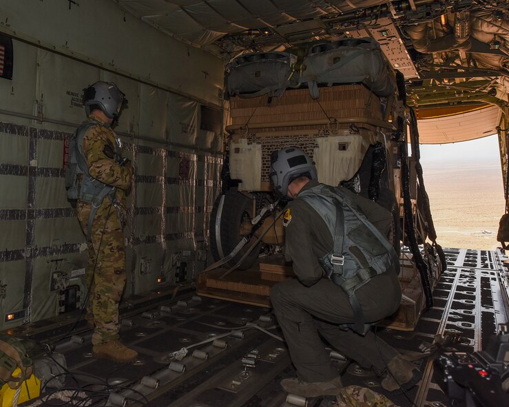 An action shot of Airmen