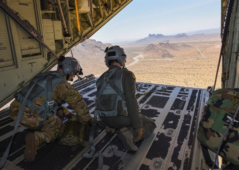 An action photo of Airmen