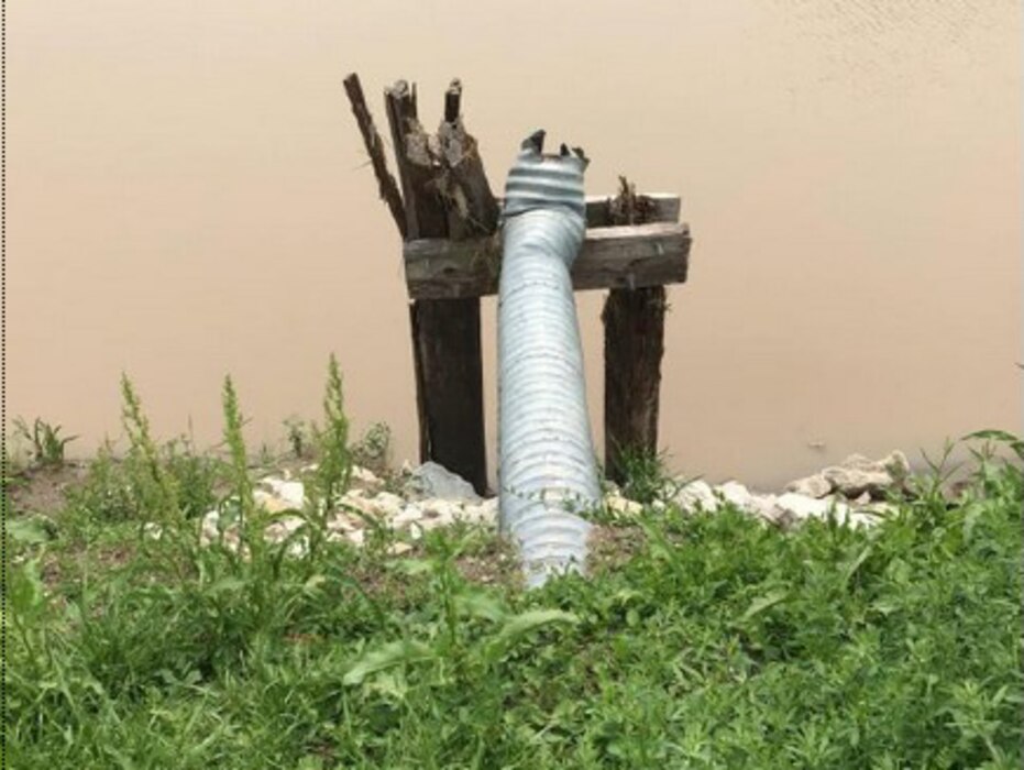 Drainage structure damage identified by the USACE team during the initial site inspection conducted May 30, 2019 along Mud Creek in Broken Bow, Nebraska.