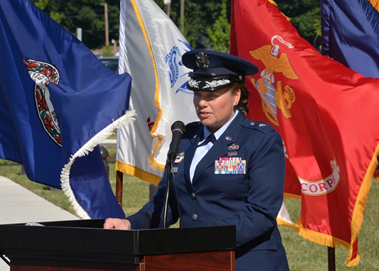 Brig. Gen. Hurry gives remarks at ribbon cutting ceremony