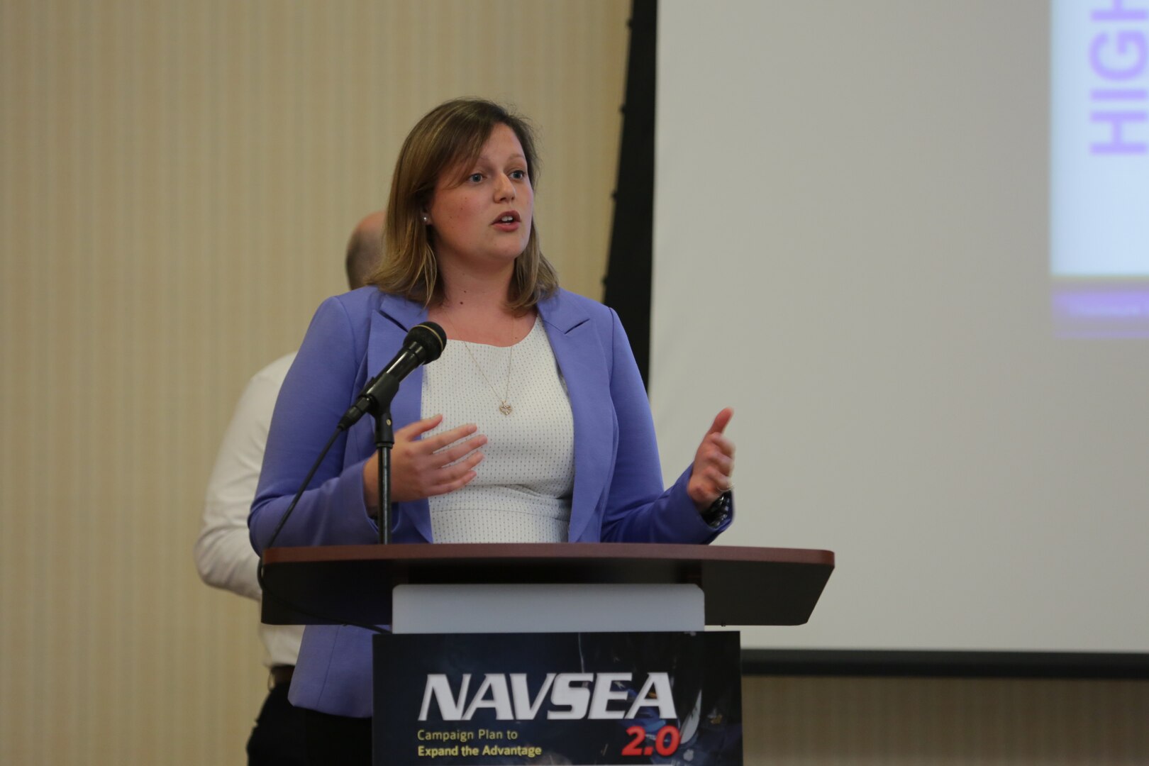 Naval Surface Warfare Center Panama City Division (NSWC PCD) Engineer, Allison Price, recently spoke at the Naval Sea Systems Command (NAVSEA) High Velocity Learning Summit about her experiences in the Next Generation (NextGen) Leadership Development Program to encourage employees to consider applying for this year’s program.