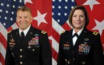 Lt. Gen. Jeffrey S. Buchanan (left), who has commanded U.S. Army North for the last three years, will relinquish command to Lt. Gen Laura J. Richardson (right).