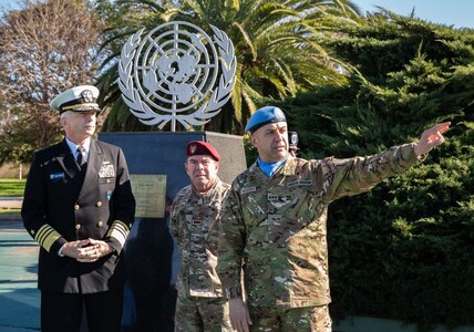 Navy Adm. Craig Faller, visits the CAECOPAZ Argentine peacekeeping training facility.