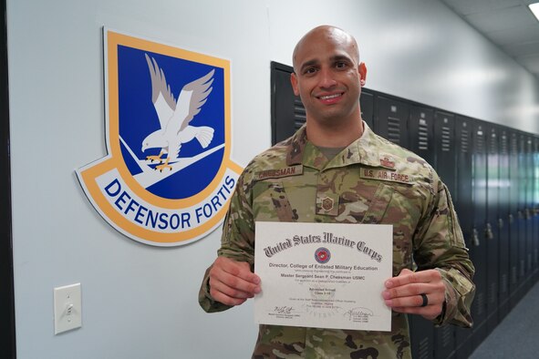 Air Force 1st Sgt. graduates USMC school