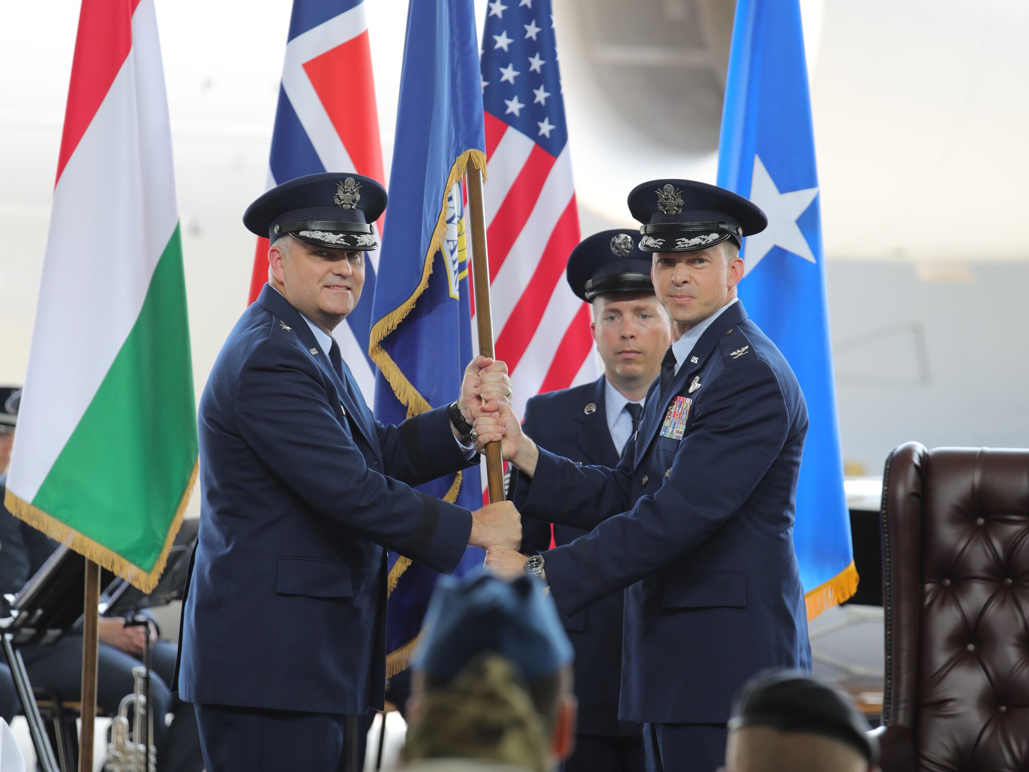 U.S. Air Force Col. James S. Sparrow assumed command of the Heavy Airlift Wing.
