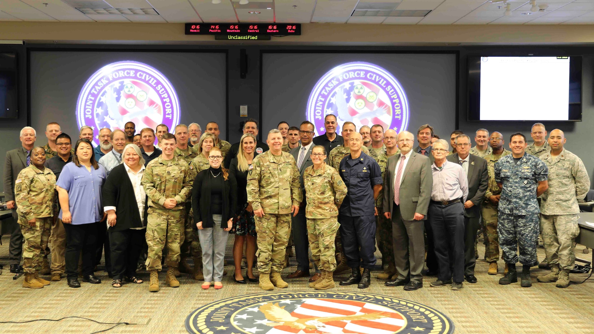 On June 25-26, 2019, Joint Task Force Civil Support (JTF-CS), hosted exercise Vista Proximity II (VP II) at Joint Base Langley-Eustis. VP II is a tabletop exercise created by United States Northern Command (USNORTHCOM) that brings together national, regional and local partners to evaluate the combined large-scale response for a biological incident within the continental US. 
The exercise was an opportunity to create a bridge for smooth planning between agencies that will partner together in the event of a public health emergency.