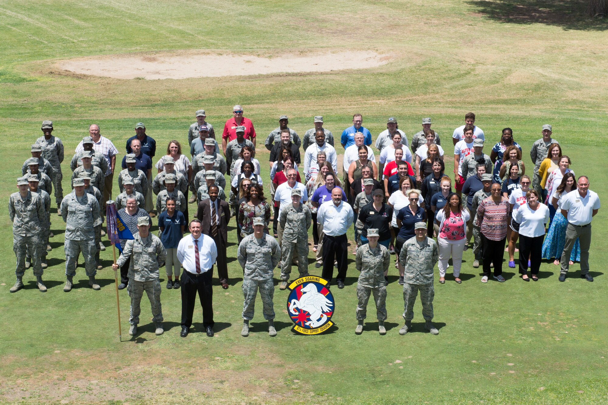 FSS members pose for a squadron photo