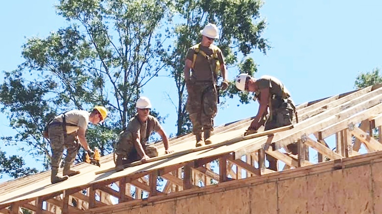 Members of the 931st Civil Engineer Squadron work on the Valley Healthcare Medical and Dental Clinic, June 14, 2019, Talbotton, Ga.  The decision to assist the community was made in April by Senior Master Sgt. Howie Burns, who found out about the project after contacting the Department of Defense’s Innovative Readiness Training Program Manager. The IRT is a DoD program designed to help communities in need.  Its main goal is to allow servicemembers future deployment training through assisting communities in need with infrastructure, healthcare, transportation, veterinary care and cybersecurity
