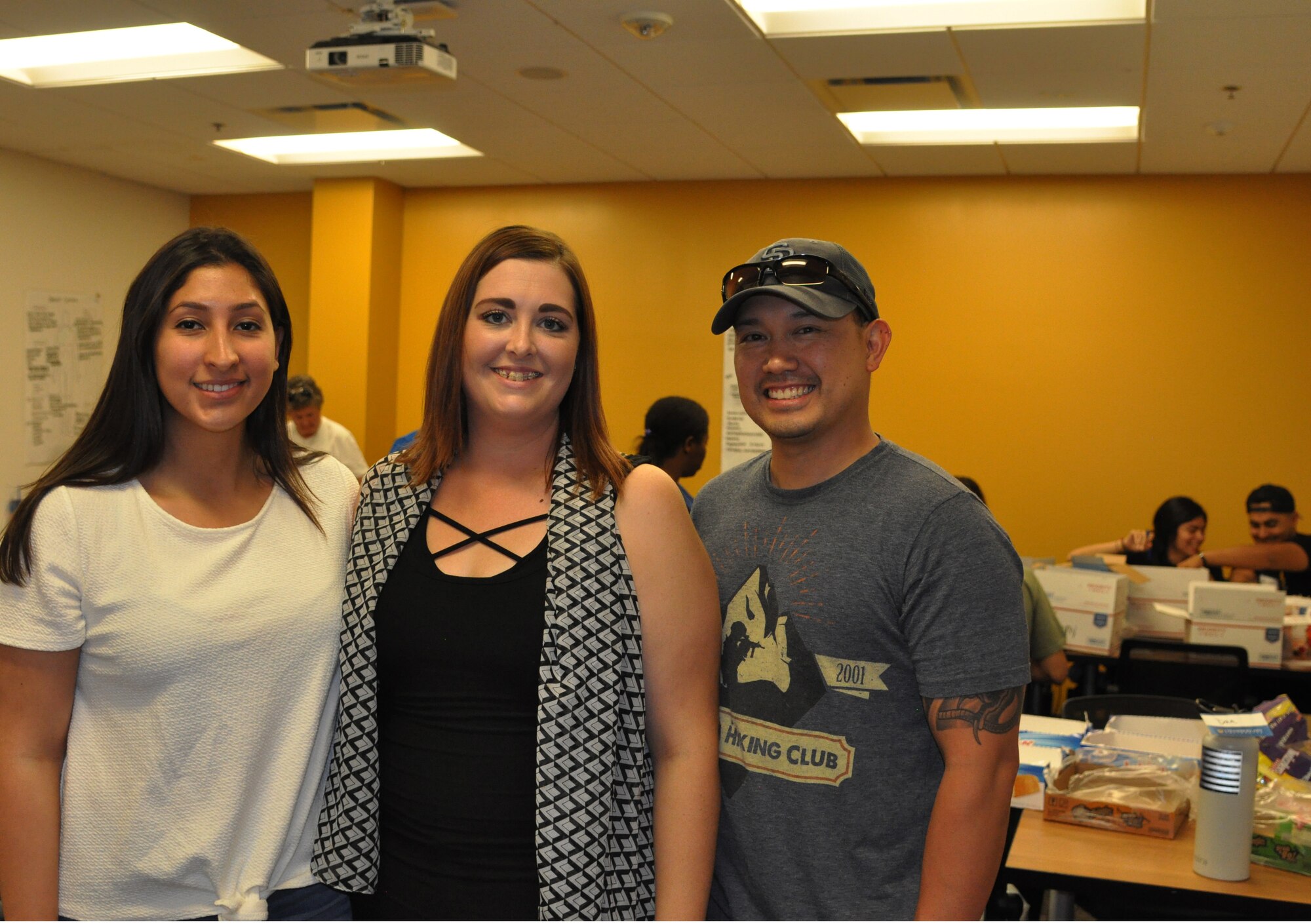 Nearly 50 students, family members and spouses created care packages at Chamberlain University June 20, 2019 in Las Vegas.