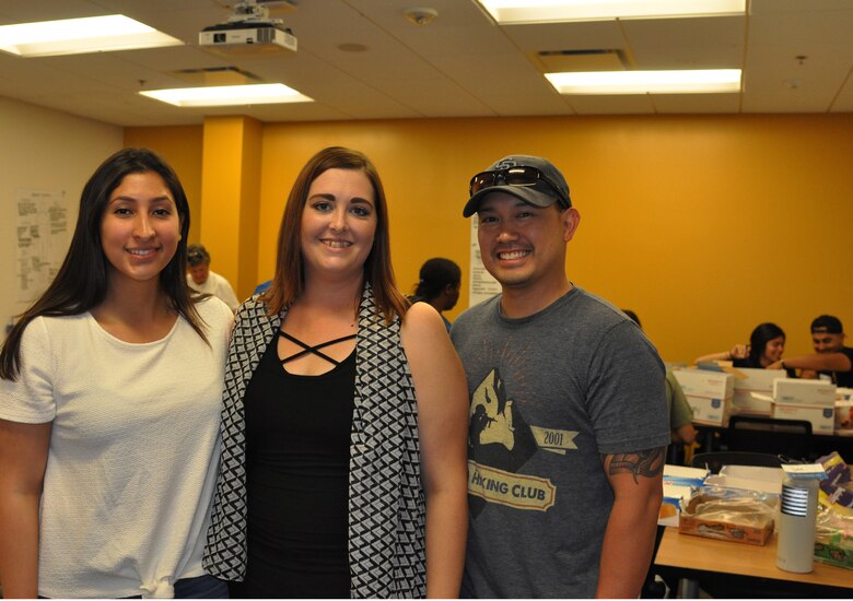 Nearly 50 students, family members and spouses created care packages at Chamberlain University June 20, 2019 in Las Vegas.