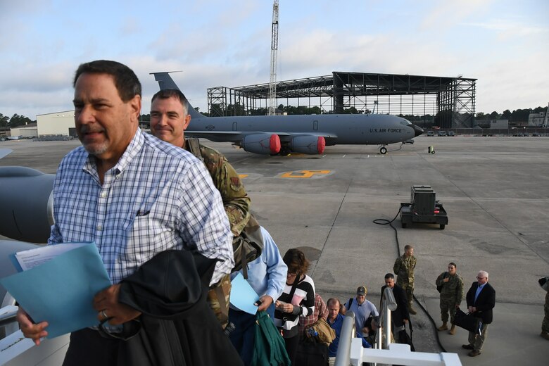 SEYMOUR JOHNSON AFB, N.C. (June 26, 2019) – Team Seymour boarded a KC-135 Stratotanker June 20, destined for Eielson Air Force Base, Alaska, in an effort to familiarize themselves with the Eielson AFB mission and community.