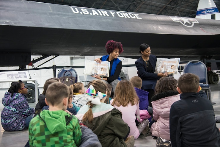 DAYTON, Ohio -- More than 850 local second and third grade students participated in the museum’s 20th annual Read Across America "Read-In" from Feb 28-March 1, 2019. Volunteers from Wright-Patterson AFB read books to the students as part of the national celebration honoring Dr. Seuss’ 115th birthday. (U.S. Air Force photo)