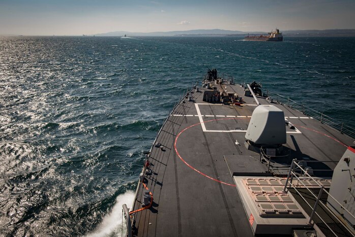 USS Donald Cook Transits the Dardanelles Strait