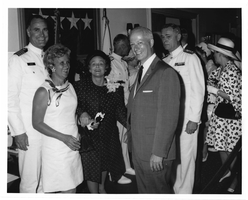 Admiral Chester R. Bender, Change of Command Ceremony June 1, 1970 aboard the USCGC Gallatin at the US Navy Yard. Coast Guard Archives, Commandant Chester R. Bender