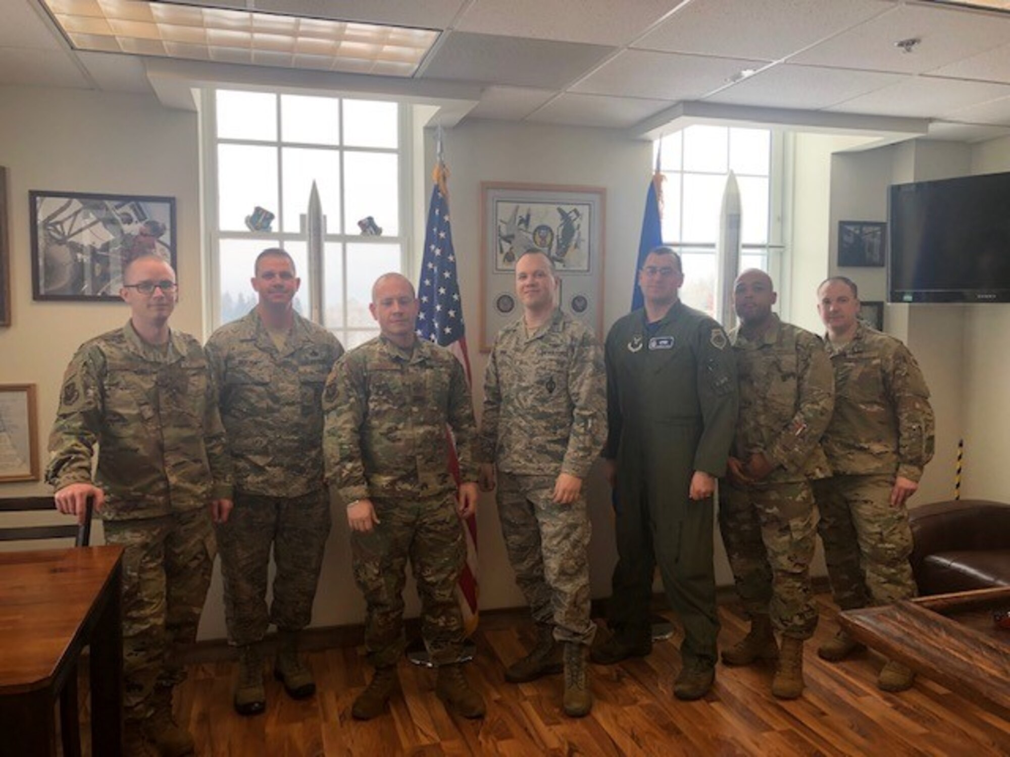 Cadre of the 20th Air Force ICBM Center of Excellence pose for a photo during a farewell ceremony 22 Feb. 2019, F. E. Warren AFB, Wyo. The ICE operated for 18 years and was focused on developing highly skilled nuclear professionals to execute lethal, safe and sure nuclear strike operations. (Courtesy photo)