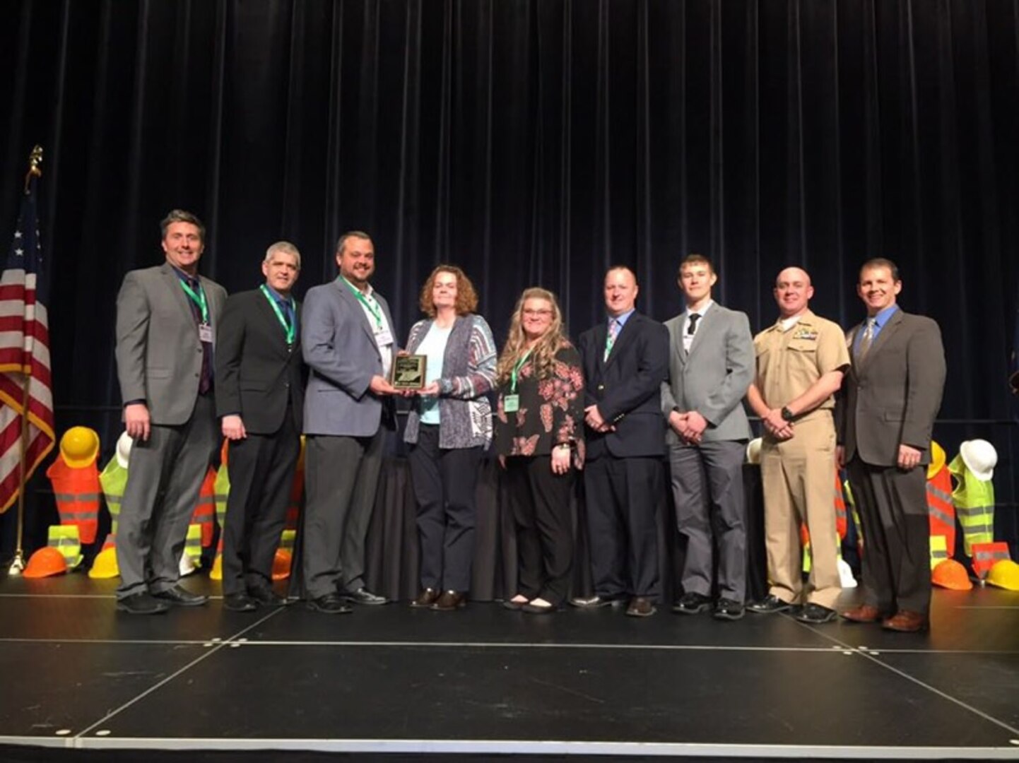 Naval Surface Warfare Center, Crane Division (NSWC Crane) was recognized with the Governor’s Workplace Safety “Rising Star” Award at the 2019 Indiana Safety and Health Conference & Expo Thursday, February 28 in Indianapolis.
