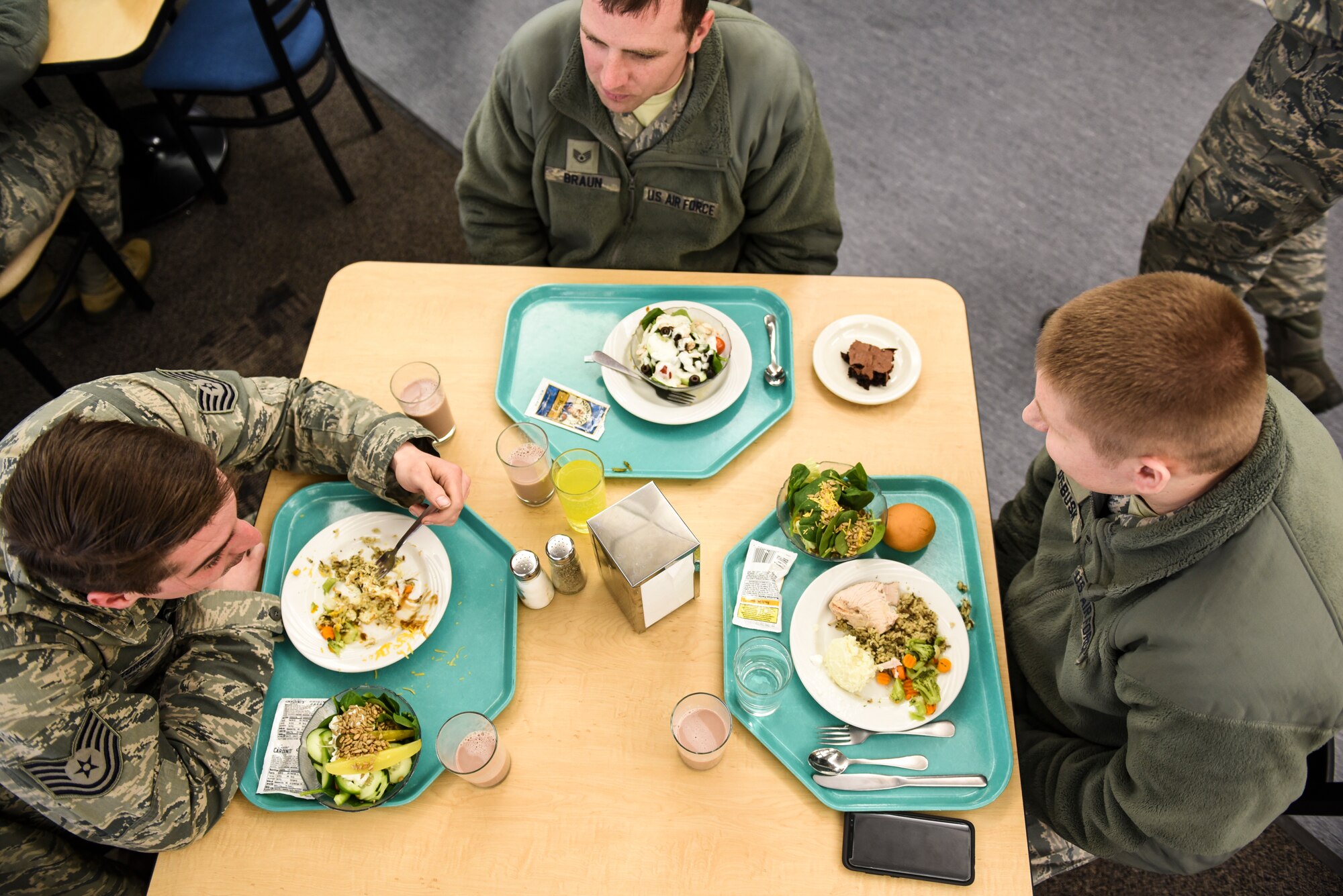 A panel of evaluators from the National Restaurant Association inspected the 115th Fighter Wing services flight during the March drill. The inspection came as part of the Airmen’s efforts to achieve the Air National Guard’s Senior Master Sgt. Kenneth Disney Award. (U.S. Air National Guard Photo by Tech. Sgt. Kyle Russell)