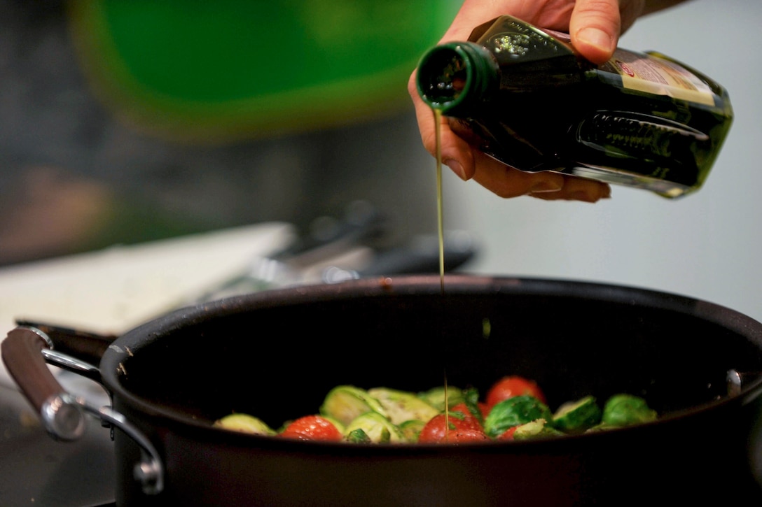 Pouring Olive Oil