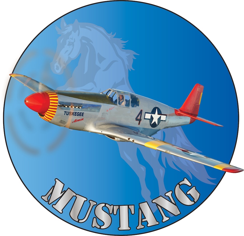 Nose art created in honor of the North American Aviation P-51 Mustang aircraft flown by the famous Tuskegee Airmen. (Courtesy illustration)