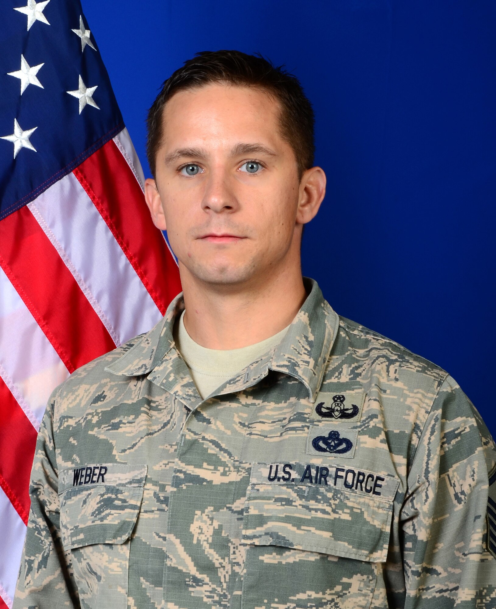 Master Sgt. Aaron Weber, 166th Civil Engineer Squadron explosive ordnance disposal technician has been awarded the 2018 Master Blaster of the Year award for his service to the Delaware Air National Guard and nation. Weber explained that he was excited to have been chosen from sixteen unit flights throughout the guard. (U.S. Air National Guard Photo by Staff Sgt. Andrew Horgan)
