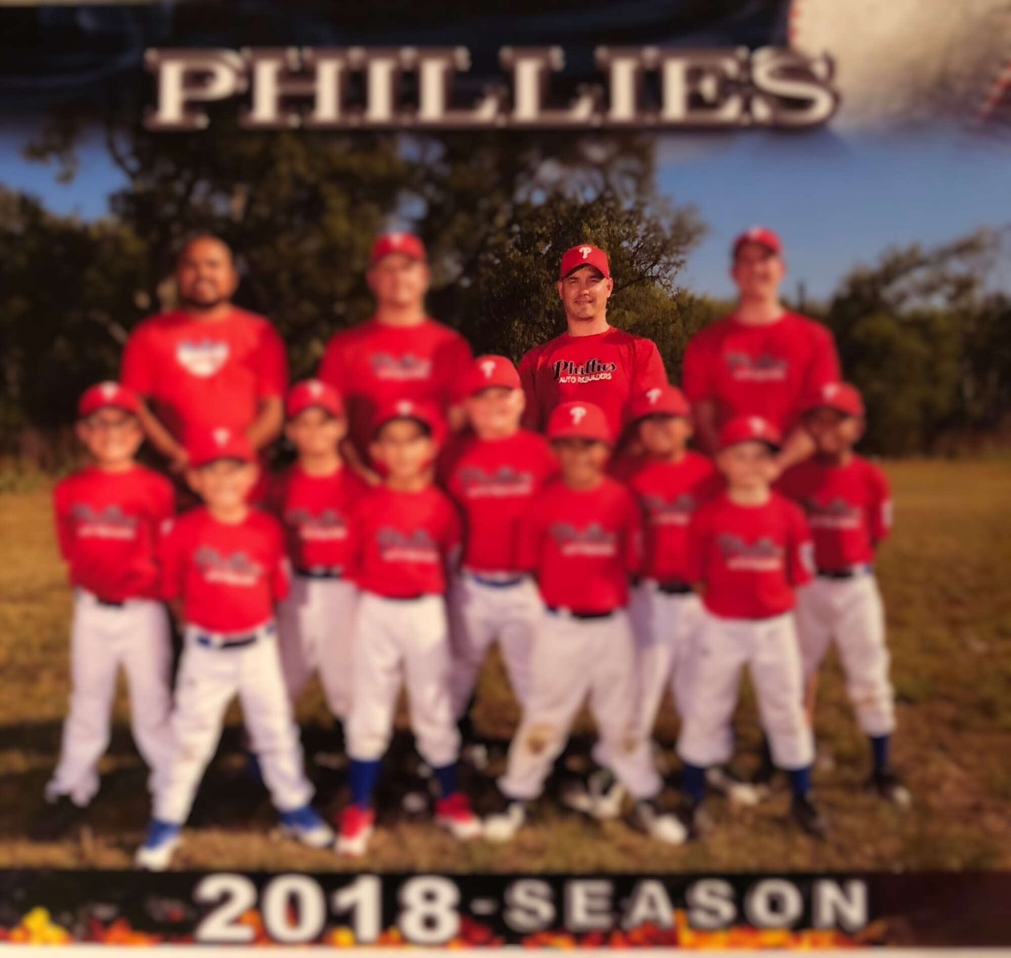 Lt. Col. Brian Boettger (back row, third from left), 96th Flying Training Squadron instructor pilot, coaches for various youth sports in Del Rio, including for this boys baseball team. Boettger and his family have embraced the Del Rio, Texas, community outside Laughlin Air Force Base and invite others to give the community a try. (Courtesy photo)