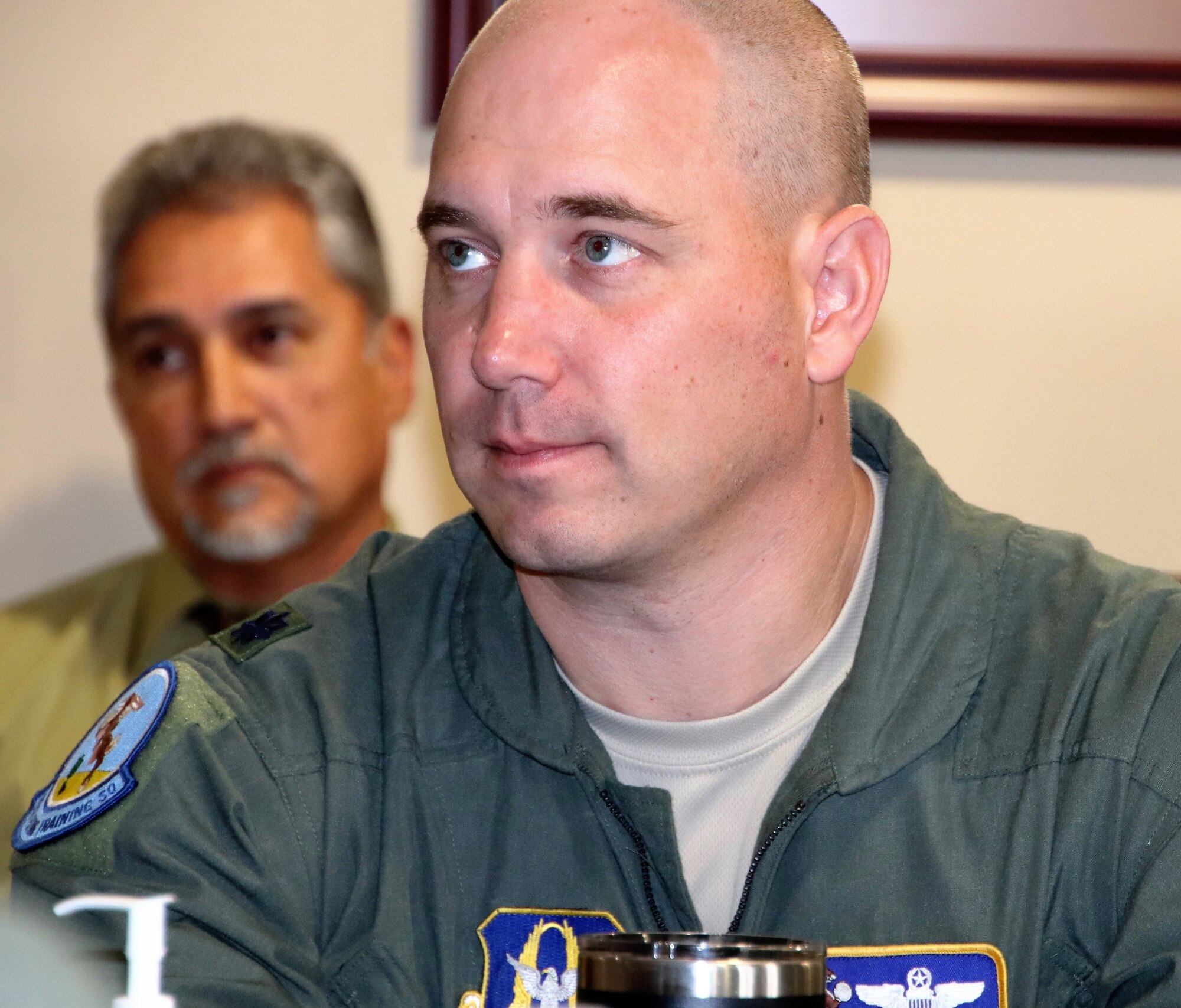 Lt. Col. Brian Boettger, 96th Flying Training Squadron instructor pilot, participates in a two-day flight commander training event at the 340th Flying Training Group in February. Boettger and his family have embraced the Del Rio, Texas, community outside Laughlin Air Force Base and invite others to give the community a try. (U.S. Air Force photo by Janis El Shabazz)